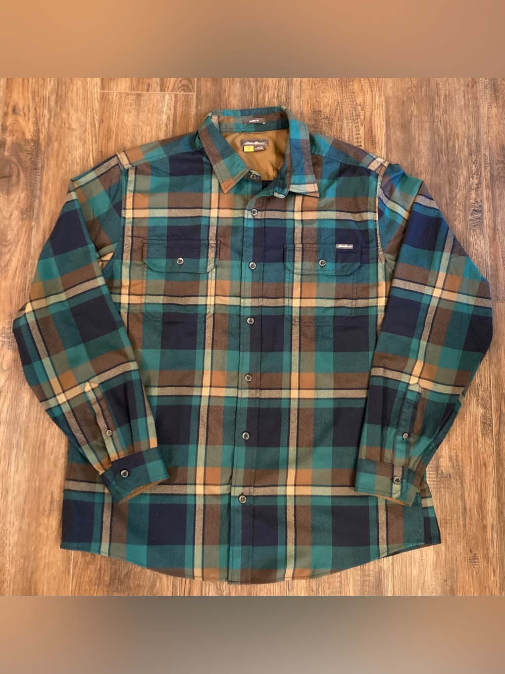 Eddie Bauer Men’s Classic Fit Button Down Plaid Shirt